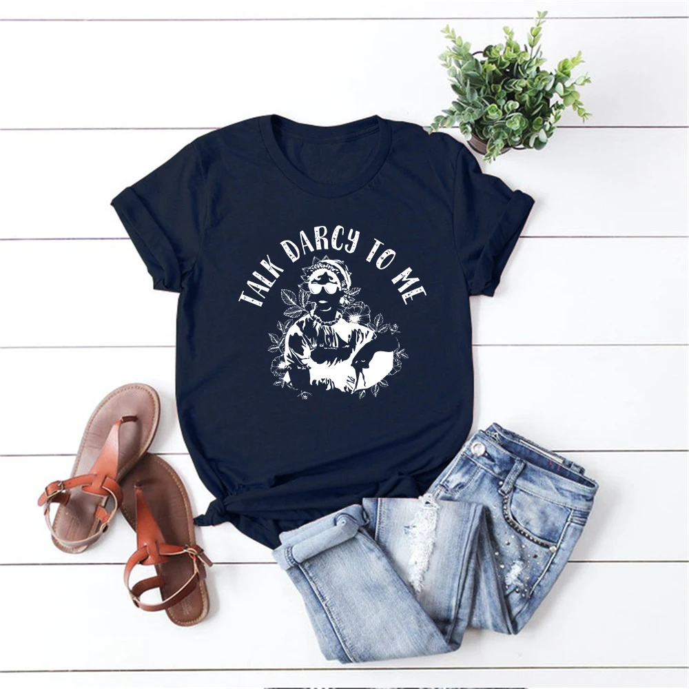 Cool Austen Talk Darcy To Me T-Shirt Funny Jane Austen Shirt Pemberley Derbyshire Pride and Prejudice Shirts Bookish Gift