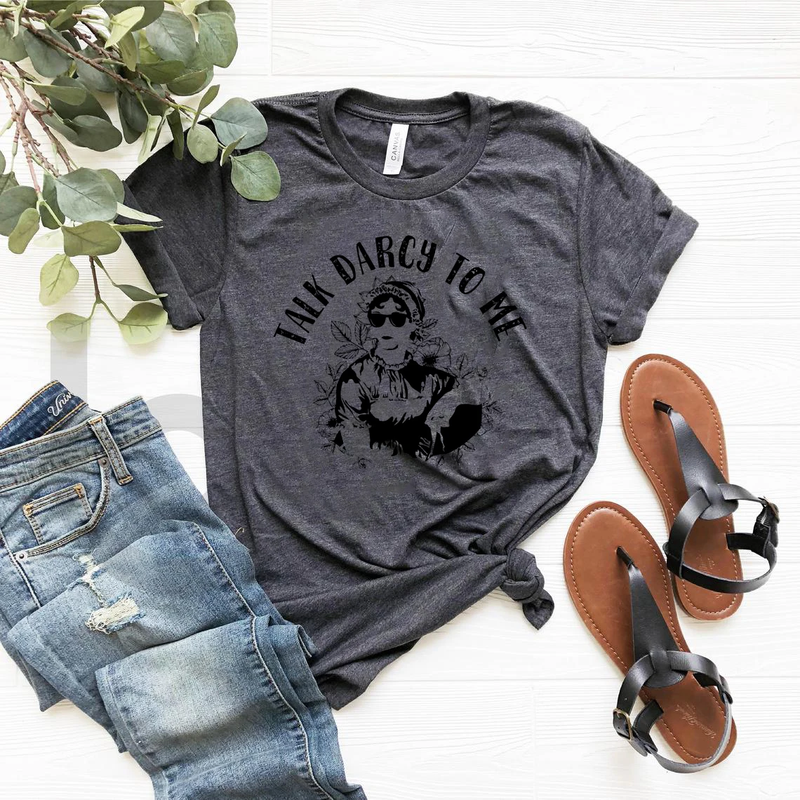Cool Austen Talk Darcy To Me T-Shirt Funny Jane Austen Shirt Pemberley Derbyshire Pride and Prejudice Shirts Bookish Gift