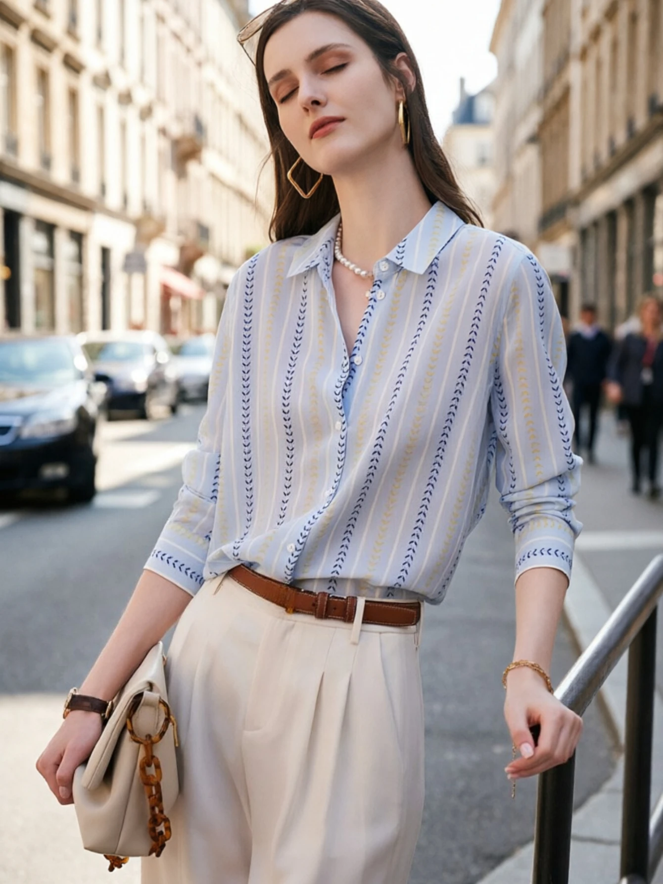 New Spring Office Ladies Shirts Fashion Printed Women's Blouses France Style Tops Blusas Mujer