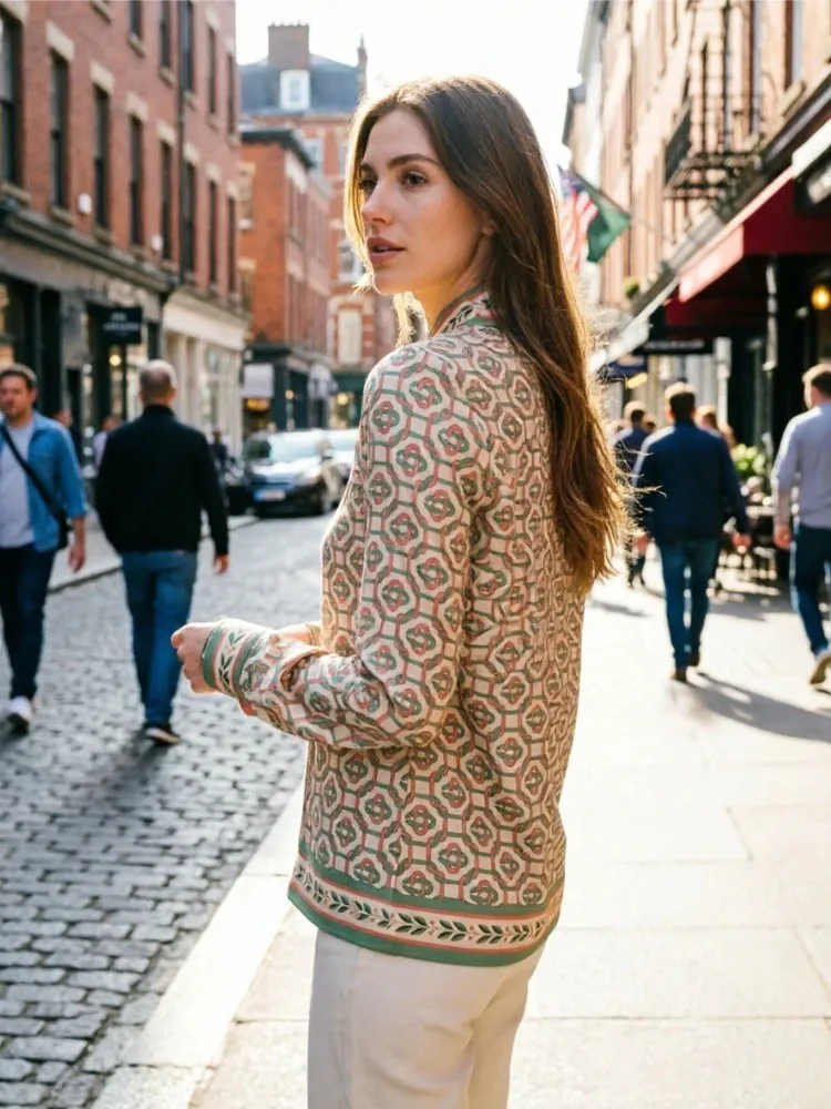 New Spring Office Ladies Shirts Fashion Printed Women's Blouses France Style Tops Blusas Mujer