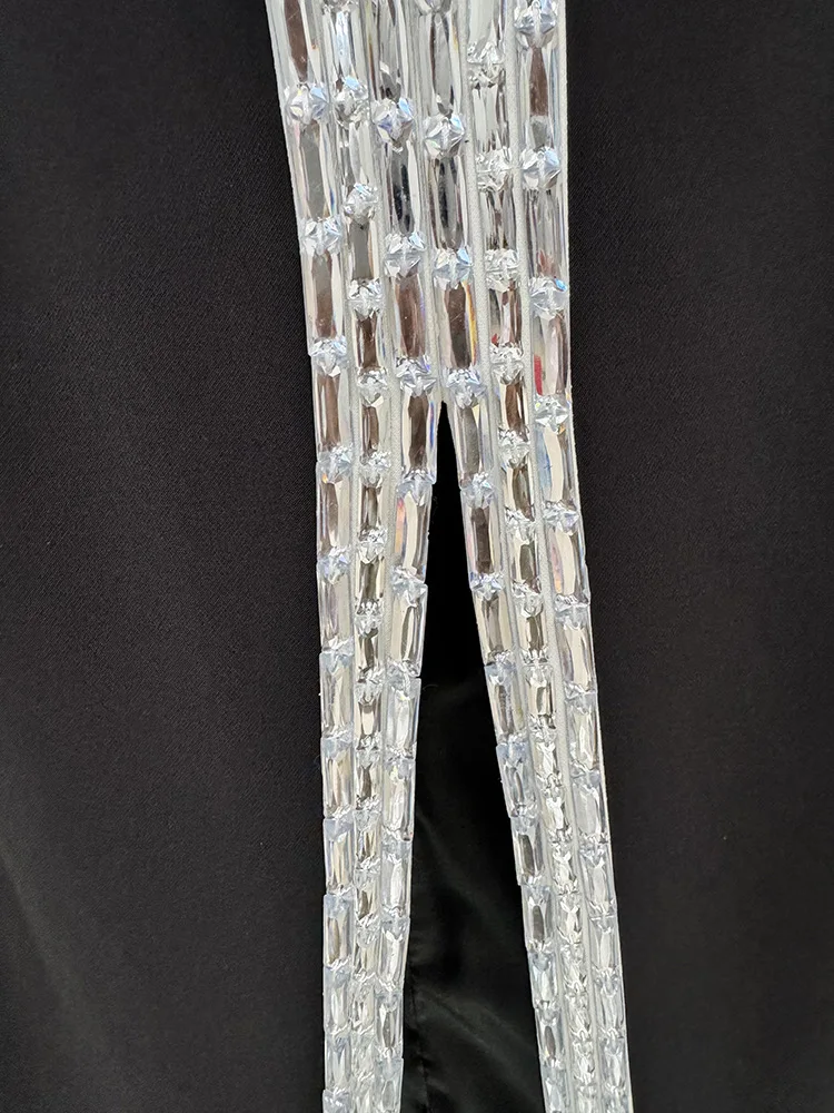 HIGH STREET Newest Fashion 2026 Designer Party Women's Short Sleeve Luxurious Diamonds Beaded Long Maxi Dress