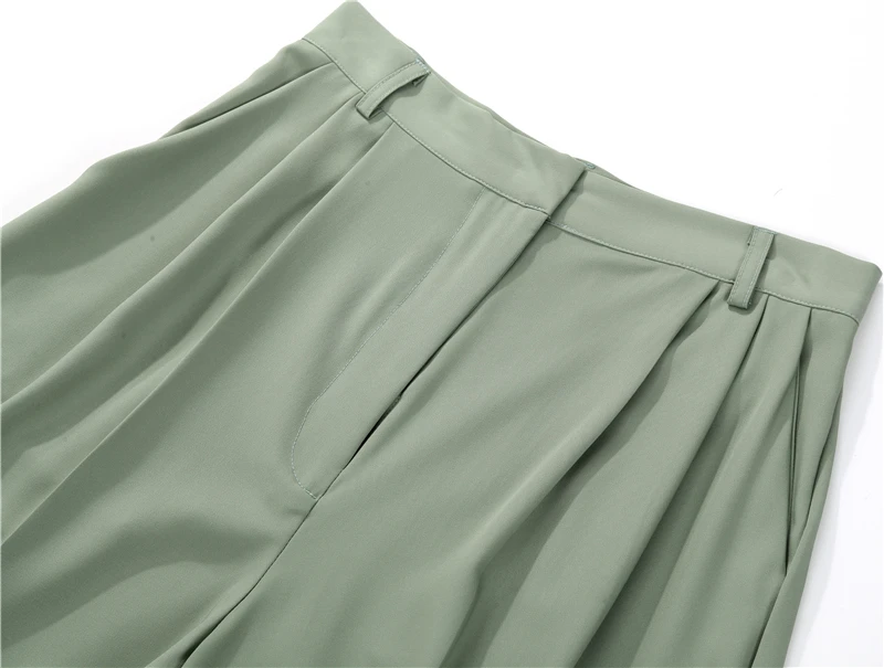 Hirsionsan High Waist Shorts Women 2023 New Summer Casual Elegant Soft Pants with Sashes Loose Shorts with Pockets for Ladies