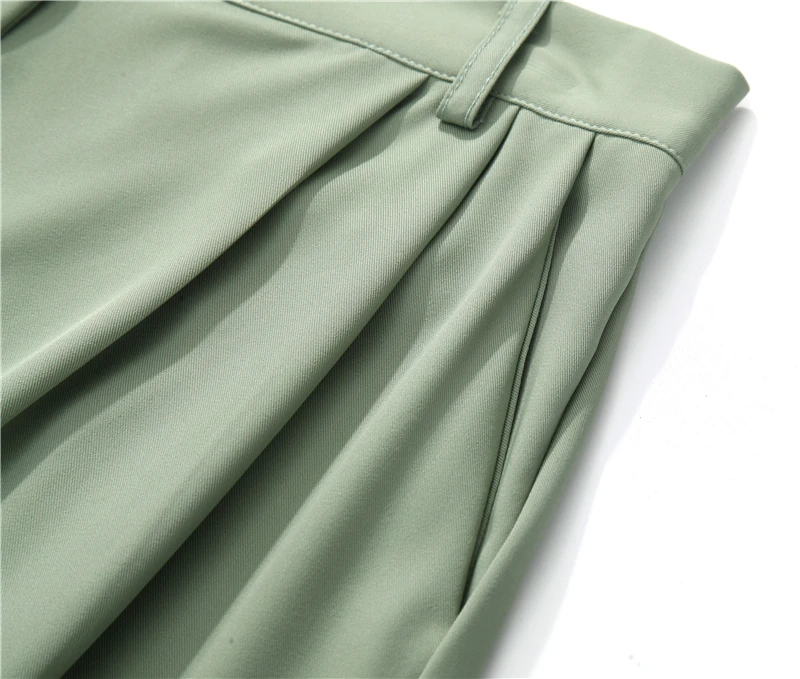 Hirsionsan High Waist Shorts Women 2023 New Summer Casual Elegant Soft Pants with Sashes Loose Shorts with Pockets for Ladies