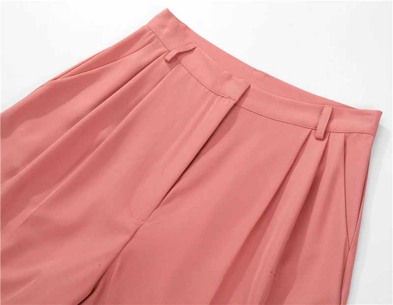 Hirsionsan High Waist Shorts Women 2023 New Summer Casual Elegant Soft Pants with Sashes Loose Shorts with Pockets for Ladies