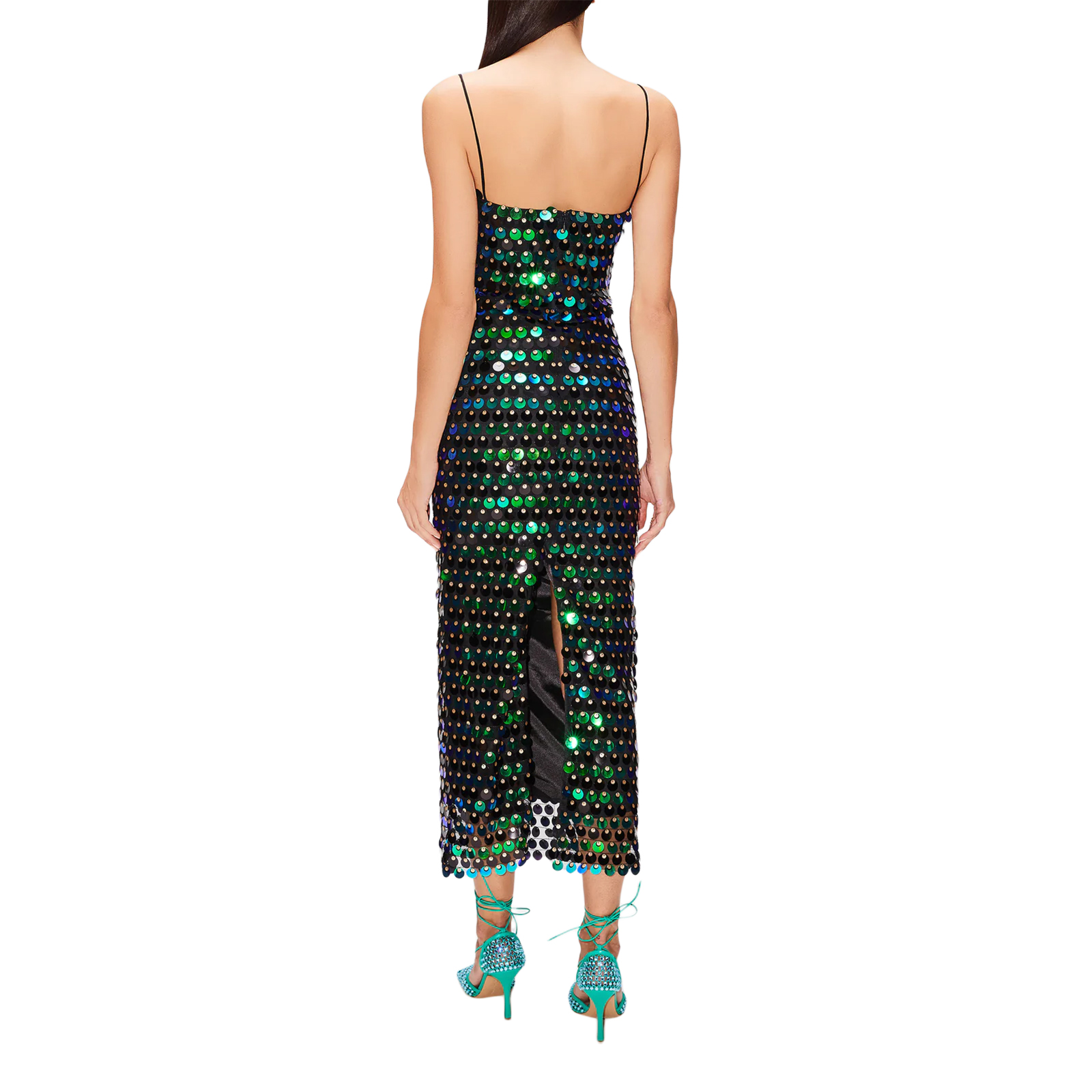 Spaghetti Strap Sleeveless Sexy Sling Cocktail Dress Women Shiny Sparkle Sequin Skinny Dresses Backless Formal Party Dress