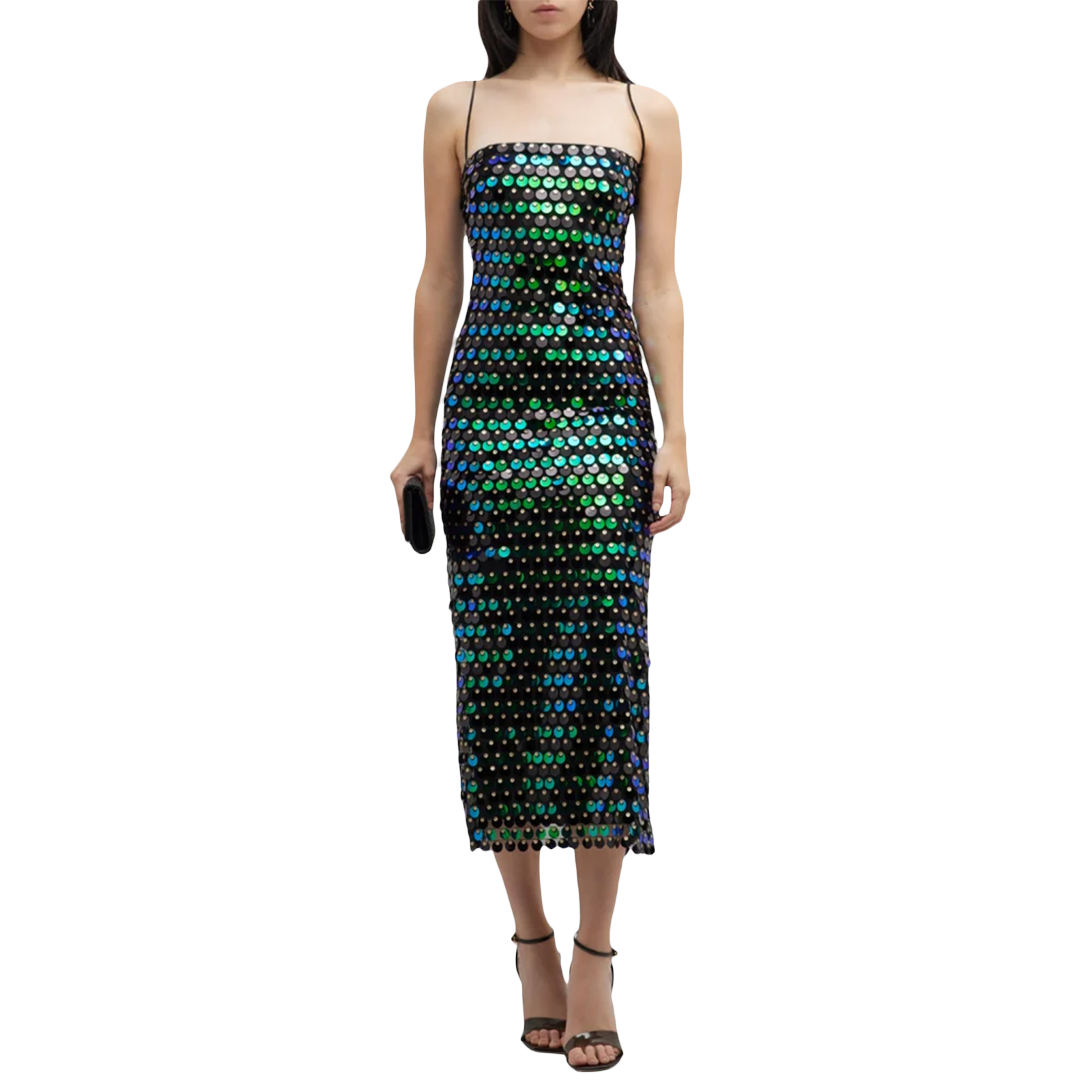 Spaghetti Strap Sleeveless Sexy Sling Cocktail Dress Women Shiny Sparkle Sequin Skinny Dresses Backless Formal Party Dress