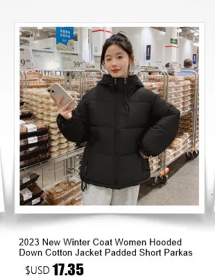 2026 New Winter Coat Women Parka Fashion Long Coats Hoodie Parkas Fur Neckline Warm Chiffon Apron Student Jacket Outerwear