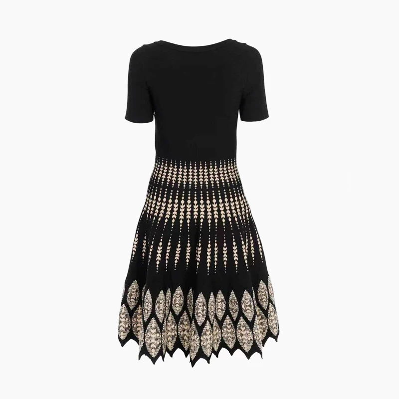 Wholesale Women's Black Jacquard High-end Luxury Fashion Ball Gown Celebrity Cocktail Party Bandage Dress