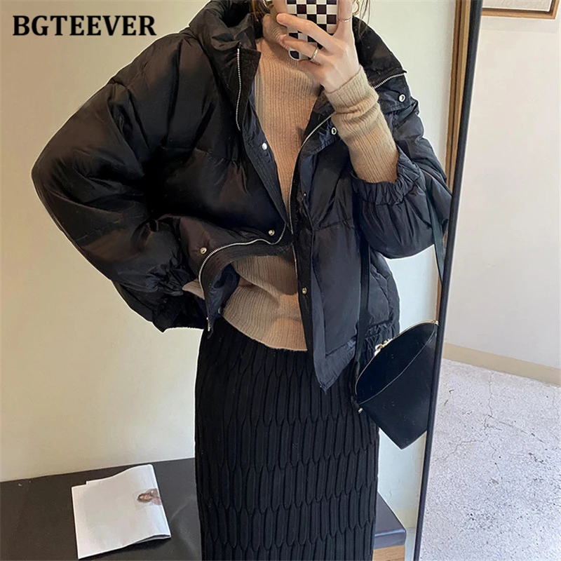 BGTEEVER Elegant High Waist Wrapped Knitted Skirts Women Pencil Skirt Women Slim Fit Zipper Mid-Calf Skirt Office Lady