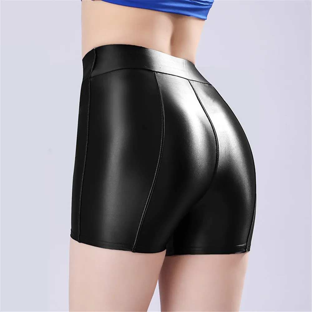 Sexy Women Smooth Shiny Satin Shorts Show Hip Wetlook Summer Shorts Candy Color Bottom Wear Safety Short Fashion Sexy Leggings