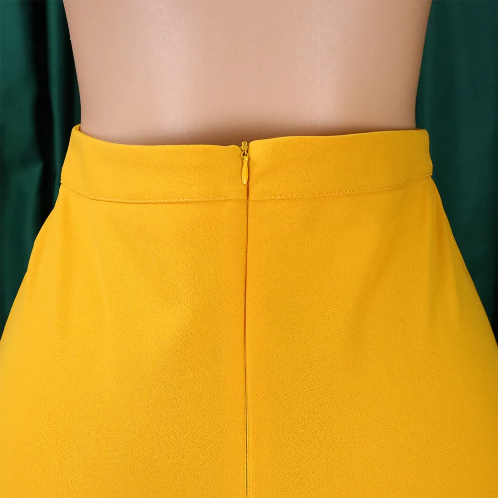 Women Shiny Yellow Capris Pants High Waist Trousers Office Work Lady Full Length Summer Bottoms Capris 2027 Spring Summer