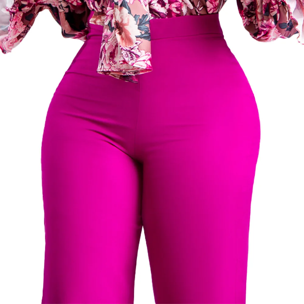 Women Shiny Yellow Capris Pants High Waist Trousers Office Work Lady Full Length Summer Bottoms Capris 2027 Spring Summer