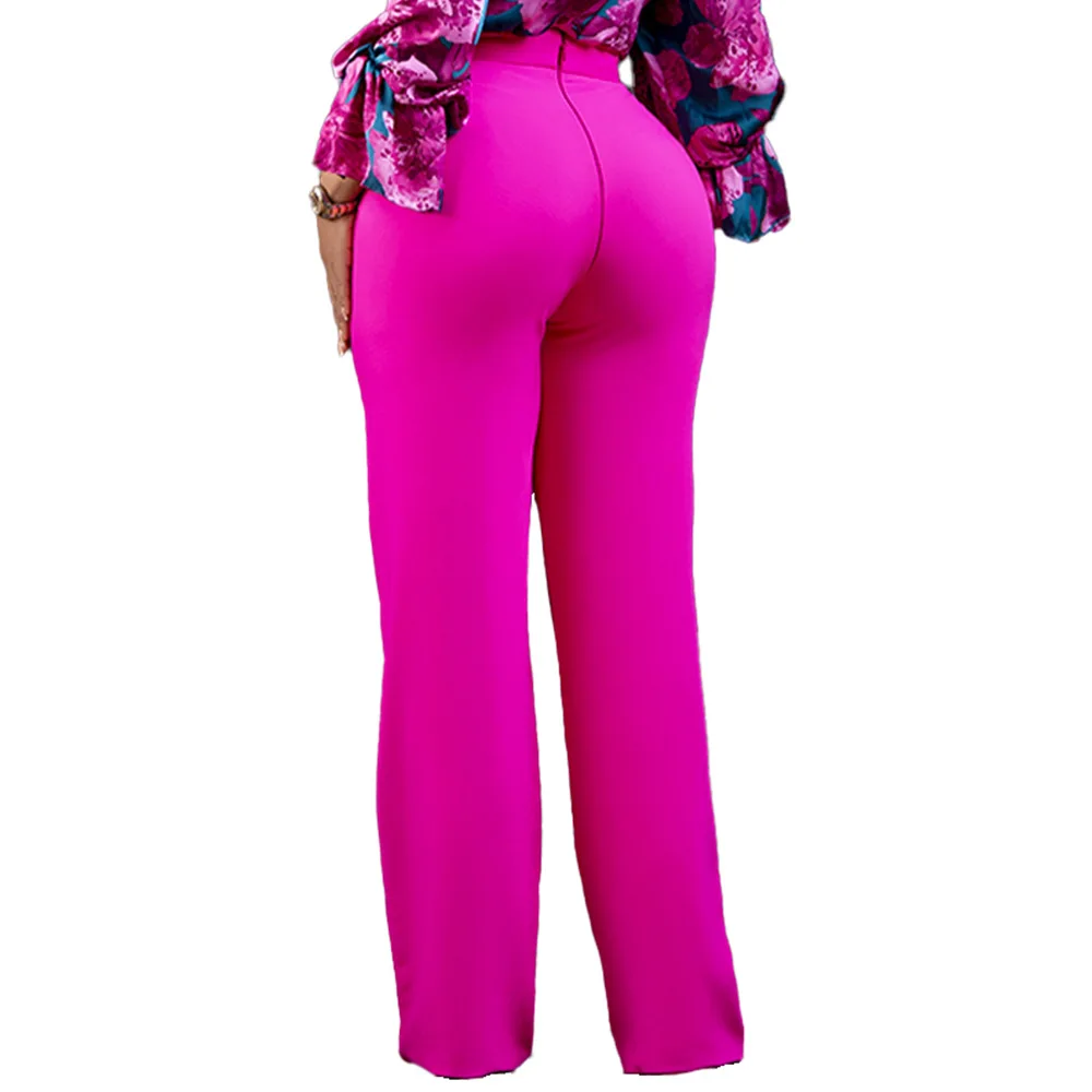 Women Shiny Yellow Capris Pants High Waist Trousers Office Work Lady Full Length Summer Bottoms Capris 2027 Spring Summer