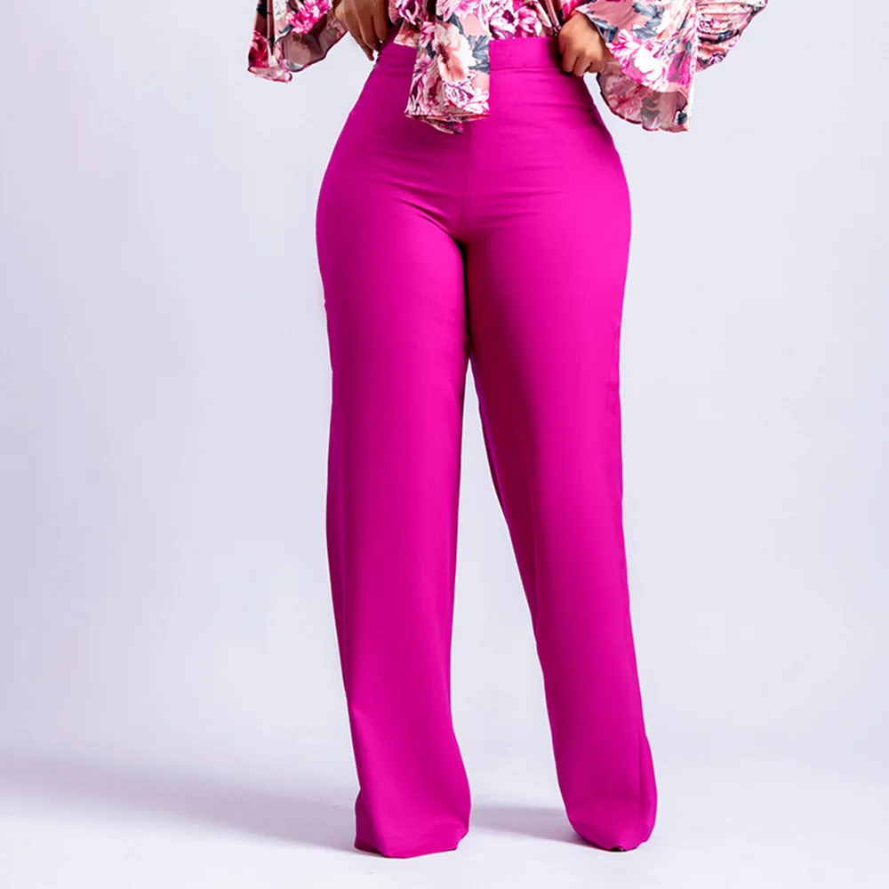 Women Shiny Yellow Capris Pants High Waist Trousers Office Work Lady Full Length Summer Bottoms Capris 2027 Spring Summer