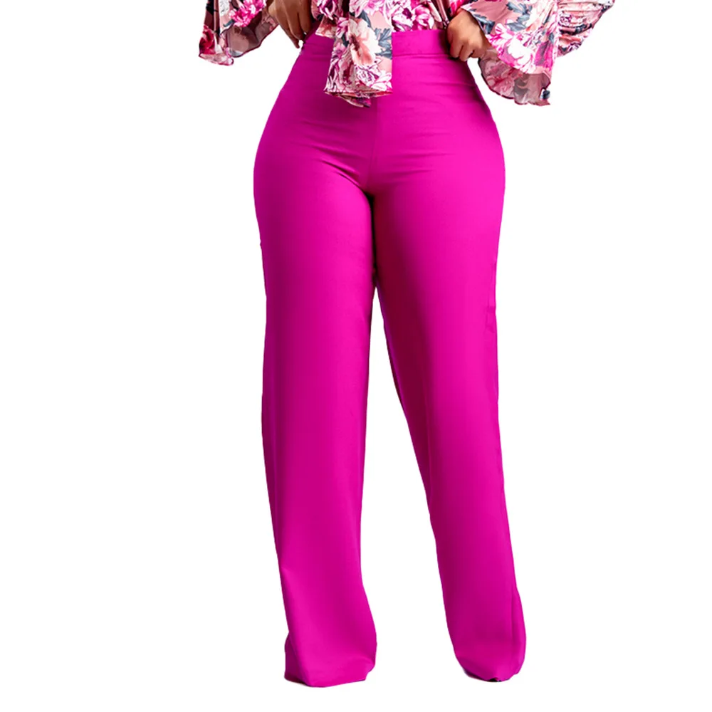 Women Shiny Yellow Capris Pants High Waist Trousers Office Work Lady Full Length Summer Bottoms Capris 2027 Spring Summer