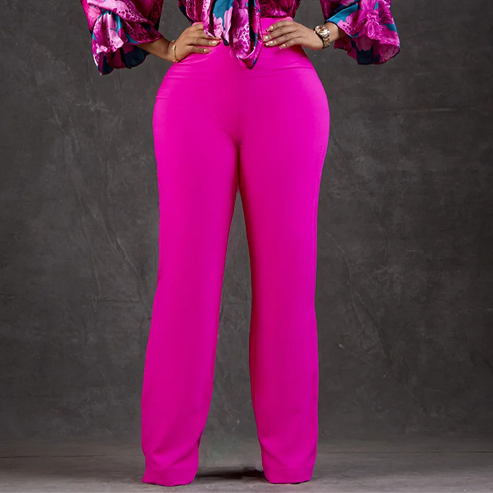 Women Shiny Yellow Capris Pants High Waist Trousers Office Work Lady Full Length Summer Bottoms Capris 2027 Spring Summer