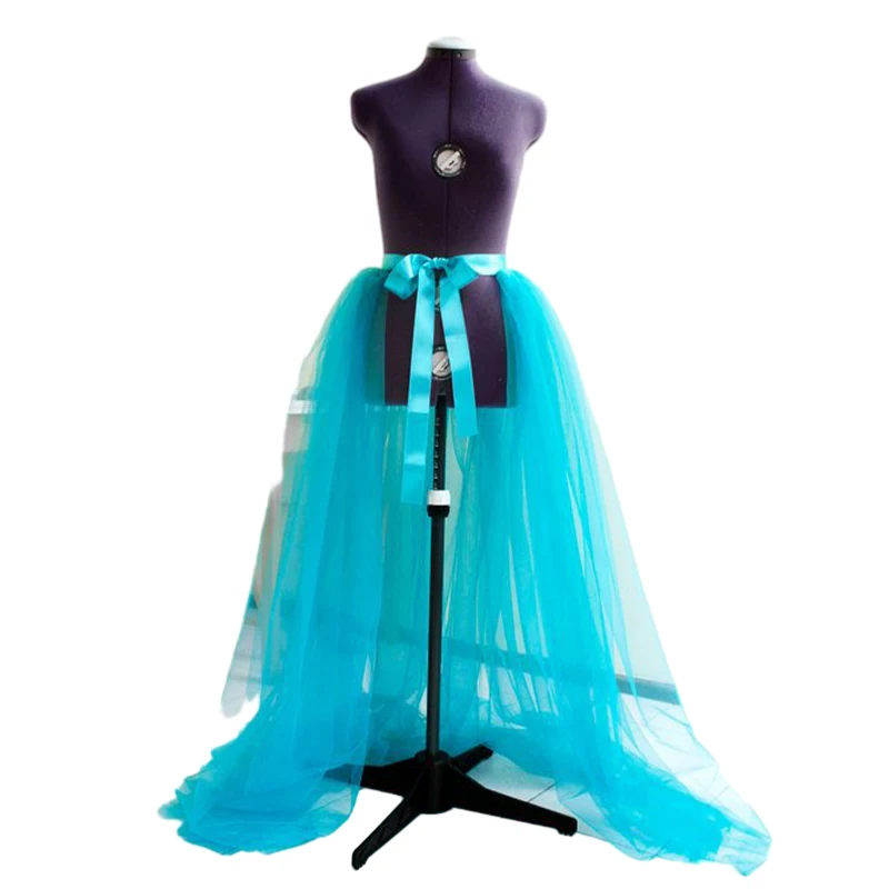 Steampunk Tulle Skirt 3 Layers Tutu Skirts Women Gothic Punk Sexy Lolita Cocktail Party Club Tie Up Ruffle Bustle Overskirts