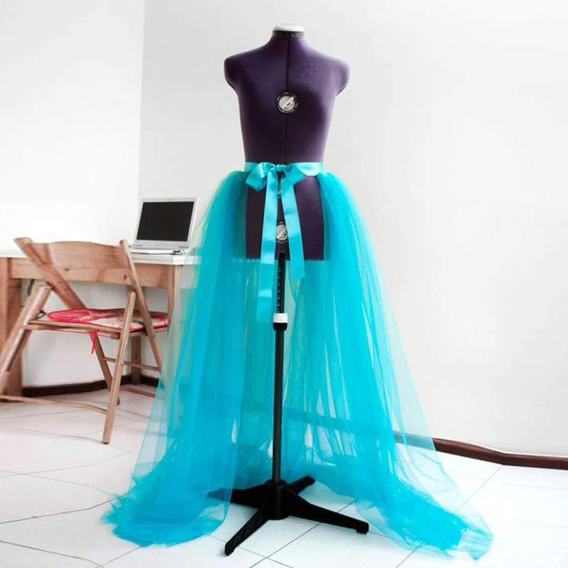 Steampunk Tulle Skirt 3 Layers Tutu Skirts Women Gothic Punk Sexy Lolita Cocktail Party Club Tie Up Ruffle Bustle Overskirts