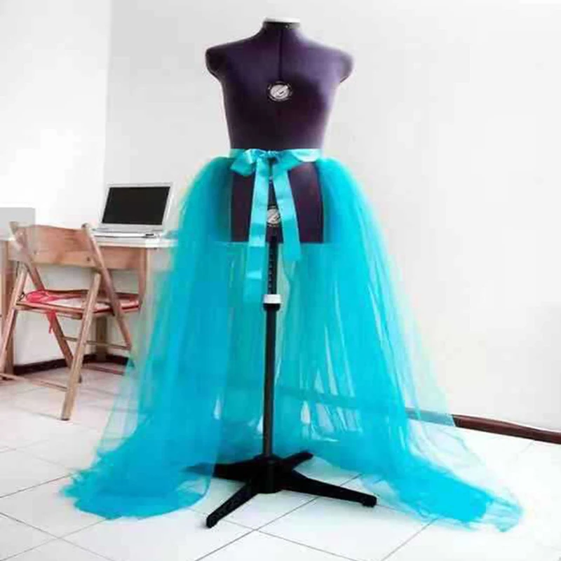 Steampunk Tulle Skirt 3 Layers Tutu Skirts Women Gothic Punk Sexy Lolita Cocktail Party Club Tie Up Ruffle Bustle Overskirts