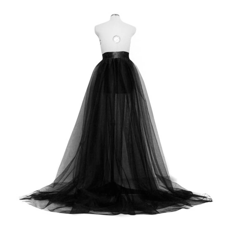 Steampunk Tulle Skirt 3 Layers Tutu Skirts Women Gothic Punk Sexy Lolita Cocktail Party Club Tie Up Ruffle Bustle Overskirts