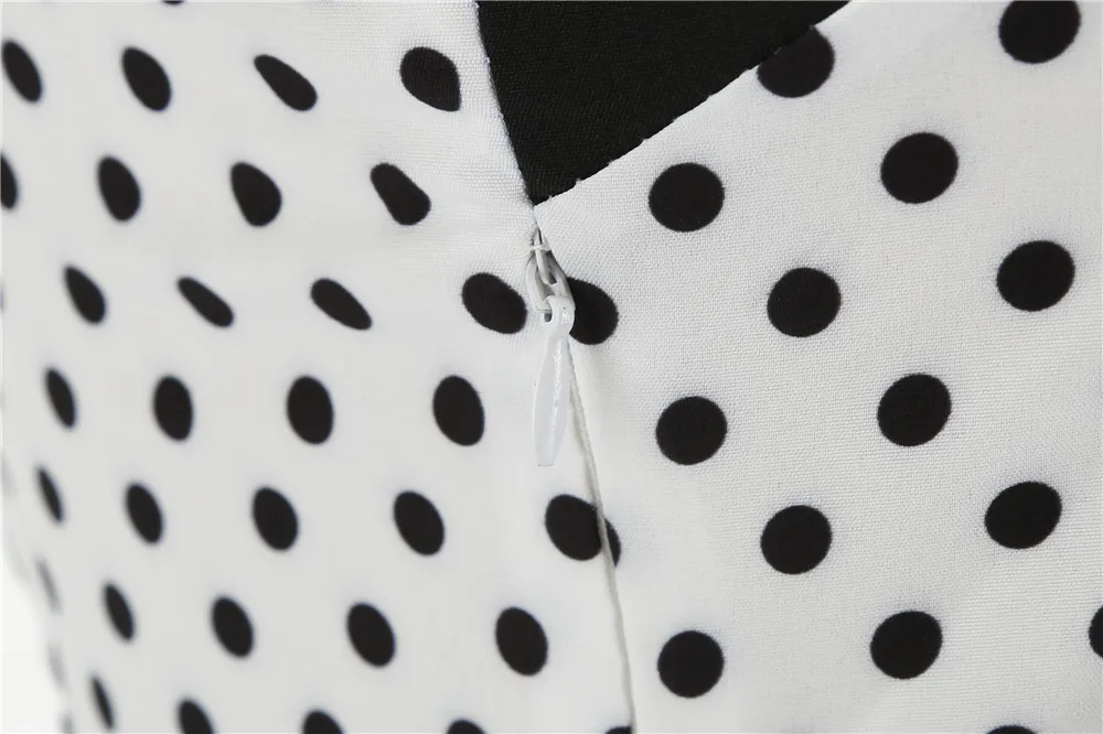 [You're My Secret] Polka Dot Vintage Women Dress 50S 60S Gothic Pin Up Rockabilly Dress Femme Sexy Sleeveless Prom Party Dress
