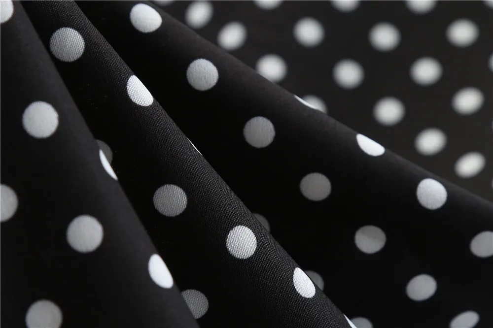 [You're My Secret] Polka Dot Vintage Women Dress 50S 60S Gothic Pin Up Rockabilly Dress Femme Sexy Sleeveless Prom Party Dress