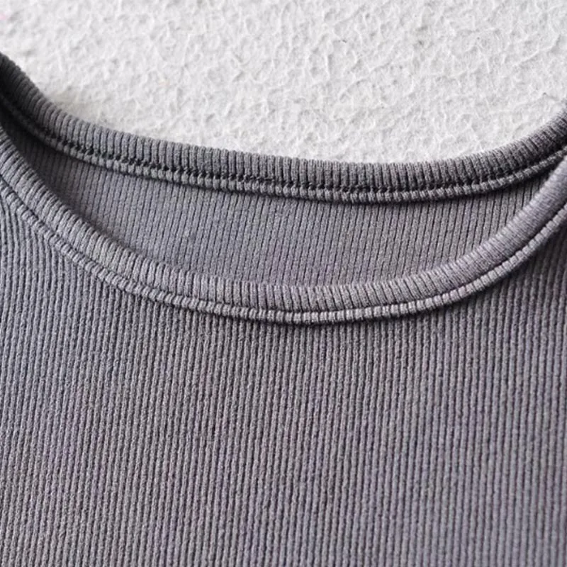 Casual Summer Woman Skinny Fit T-shirt Tight Short-Sleeve O-neck Tee Basic Solid Crop Tops T Shirt
