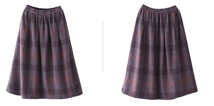 Amax LuluE Winter Fashion Streetwear Womens Loose Plaid Classic Vintage Leisure Skirts Females Luxury Elegant Harajuku Clothes
