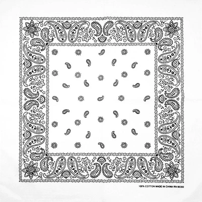 Fashion Hip Hop 100% Cotton Bandana Square Scarf Cashew Black Red Paisley Headband Print Hijab For Women/Men/Boys/Girls 55x55cm