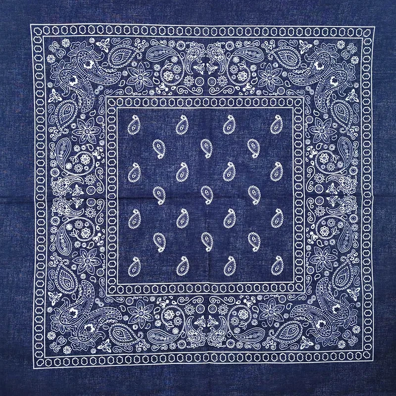 Fashion Hip Hop 100% Cotton Bandana Square Scarf Cashew Black Red Paisley Headband Print Hijab For Women/Men/Boys/Girls 55x55cm