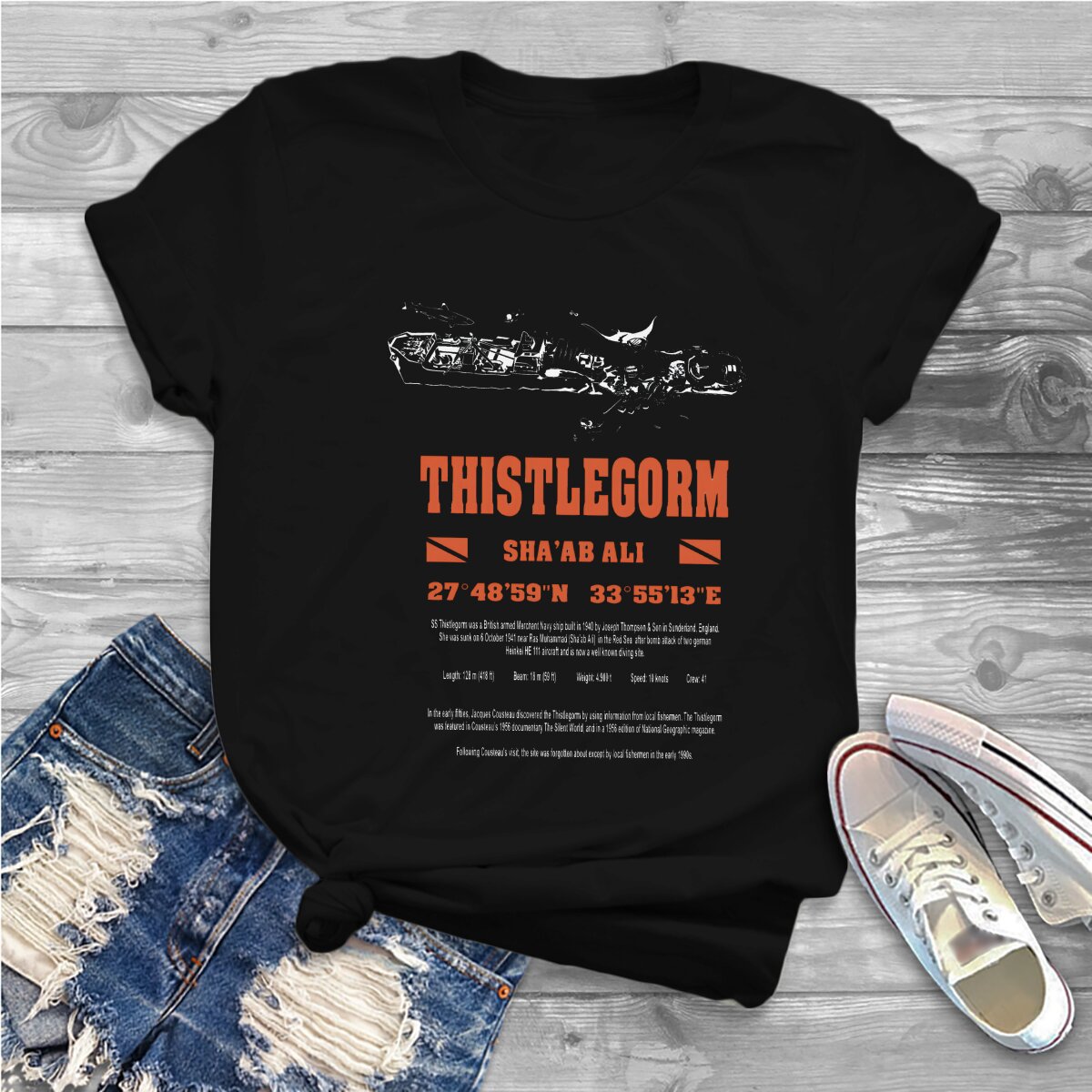 Egypt Red Sea Thistlegorm Diving Fashion Polyester TShirts Scuba Diver Adventure Sport Female Style Tops T Shirt O Neck