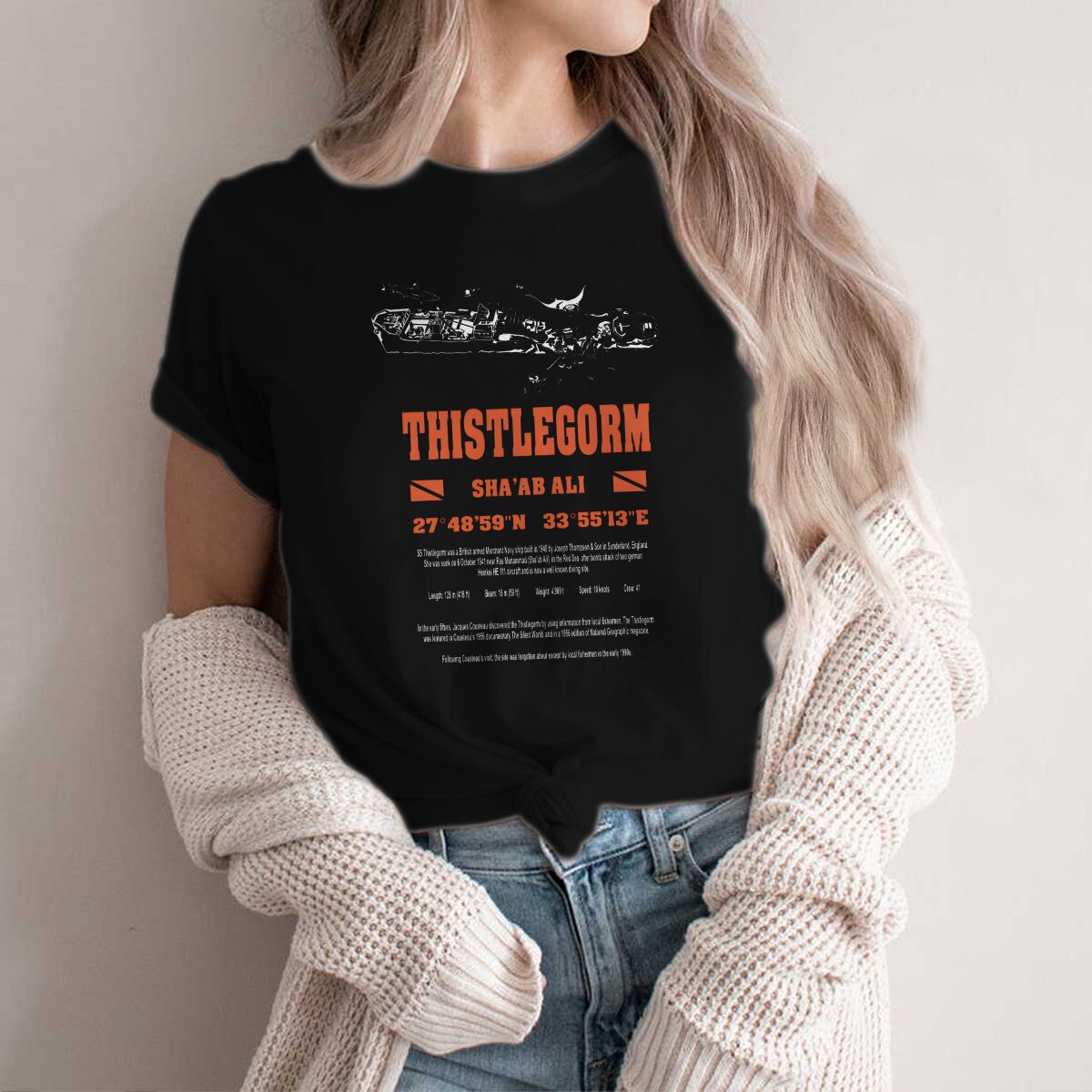 Egypt Red Sea Thistlegorm Diving Fashion Polyester TShirts Scuba Diver Adventure Sport Female Style Tops T Shirt O Neck