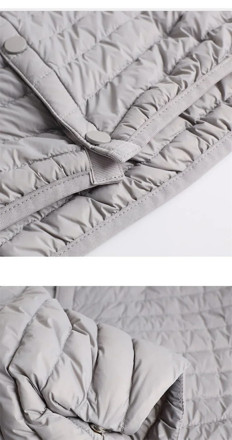 2024 Autumn/Winter New Lightweight Autumn/Winter Jacket Women's Fashion Lightweight Hooded Loose Parker Down Cotton Coat Women's