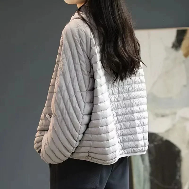2024 Autumn/Winter New Lightweight Autumn/Winter Jacket Women's Fashion Lightweight Hooded Loose Parker Down Cotton Coat Women's