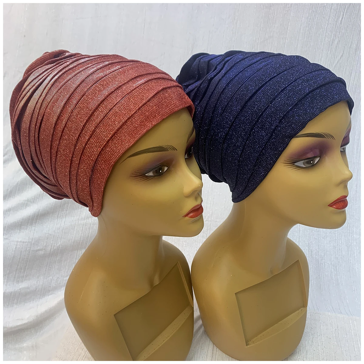 Wholesale Newest Elegant Turban Hats Women Cap Beaded For India Hat Scarfs Head Wrap Headband Girl Hair Accessories Lady Ca-66
