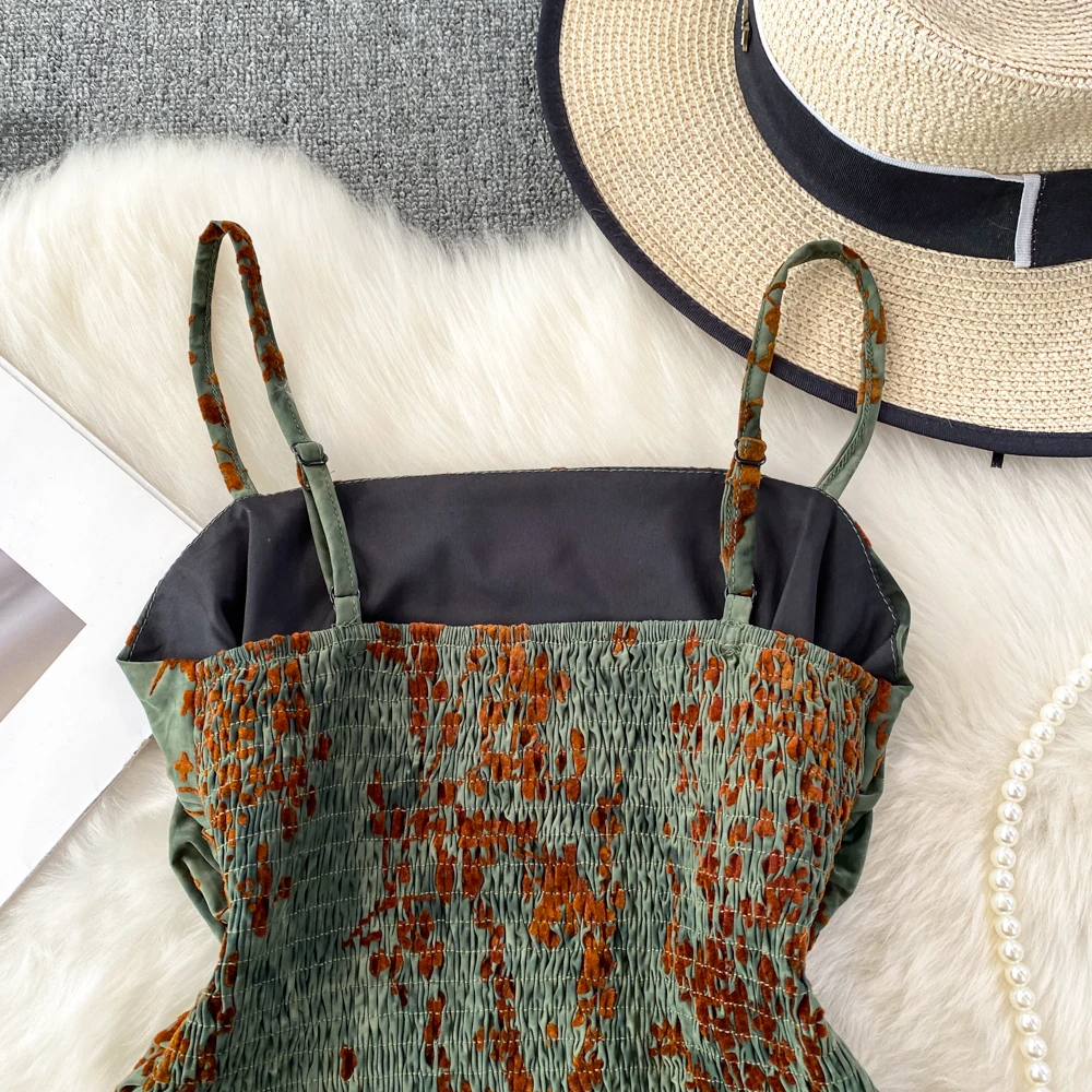 Sexy Print Jacquard Tube Top Chic Strapless Crop Top Fashion Sleeveless Camis Autumn Women Tank Top