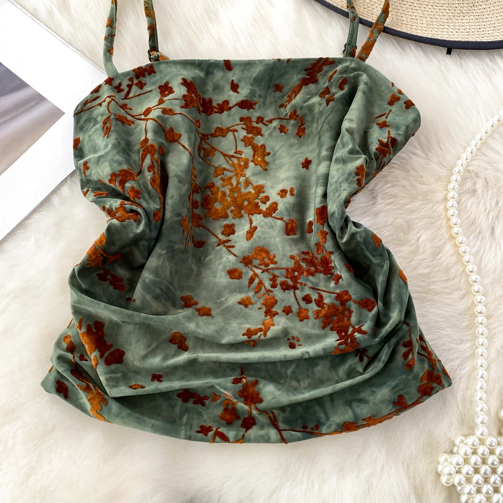 Sexy Print Jacquard Tube Top Chic Strapless Crop Top Fashion Sleeveless Camis Autumn Women Tank Top