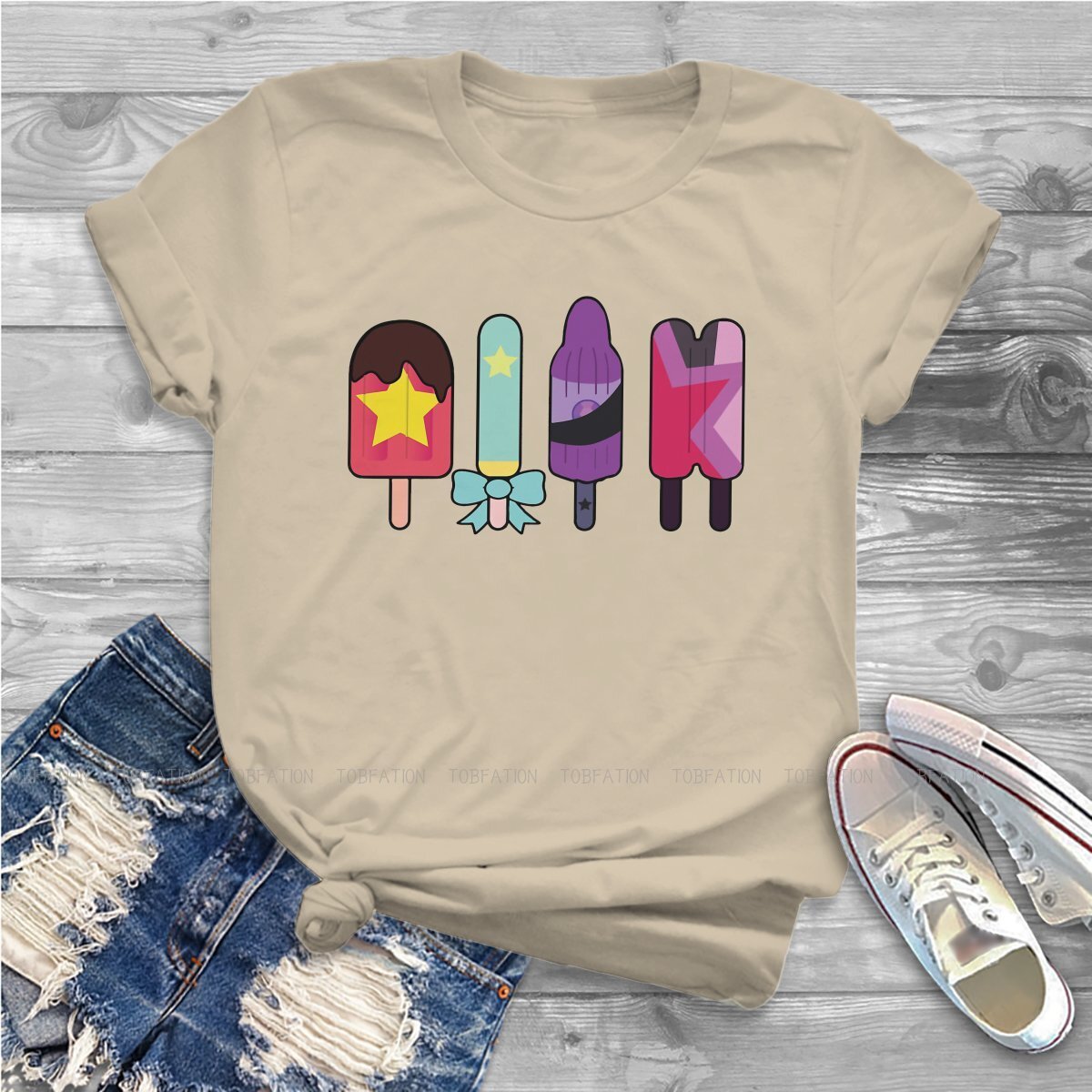 Steven Universe Animation Science Fiction TShirt for Woman Girl 5XL He Crystal Gems Soft Leisure Sweatshirts T Shirt Novelty