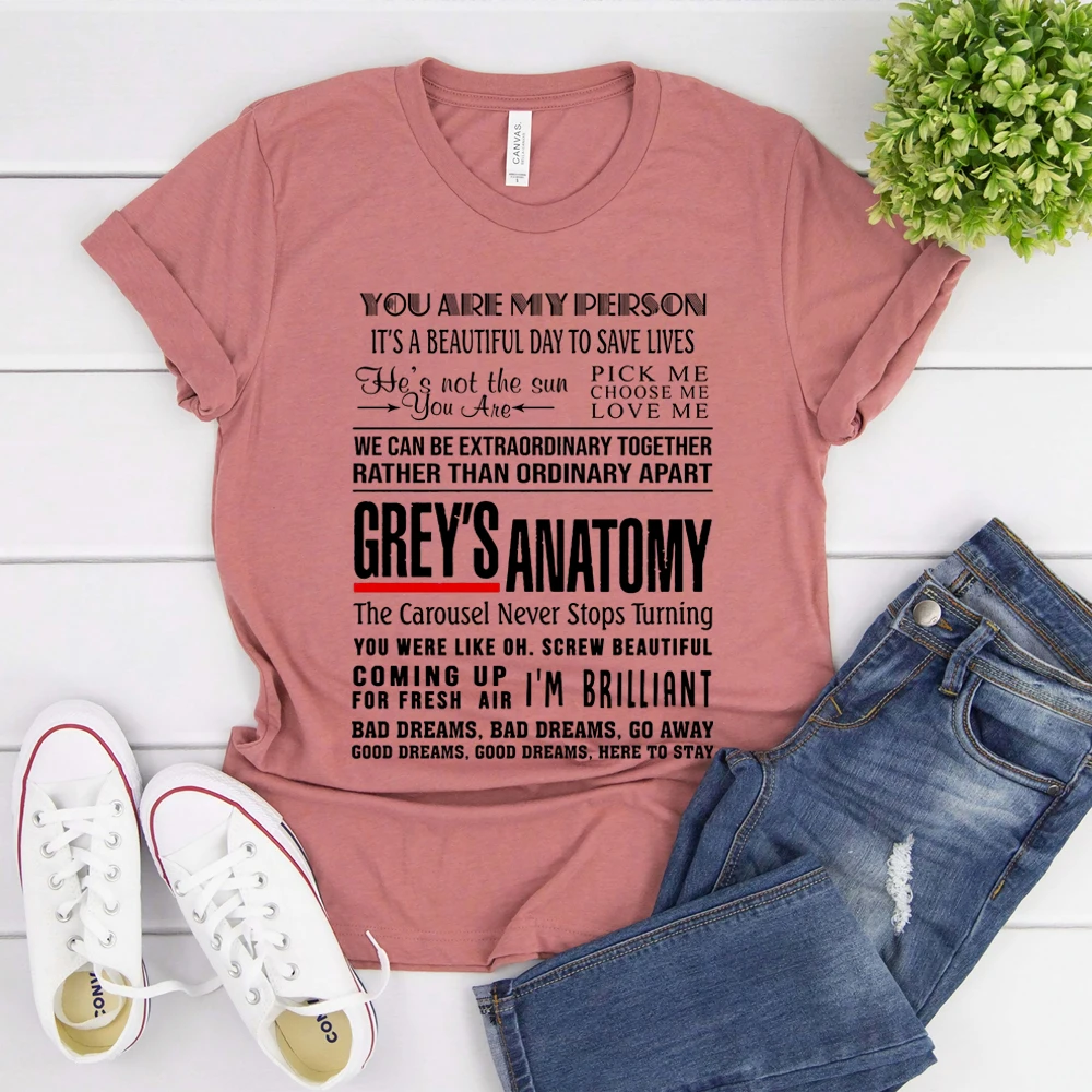Grey's Anatomy Shirt Greys Anatomy Quotes T-shirt You Are My Person Shirt It's A Beautiful Day To Save Lives Shirt Graphic Tee