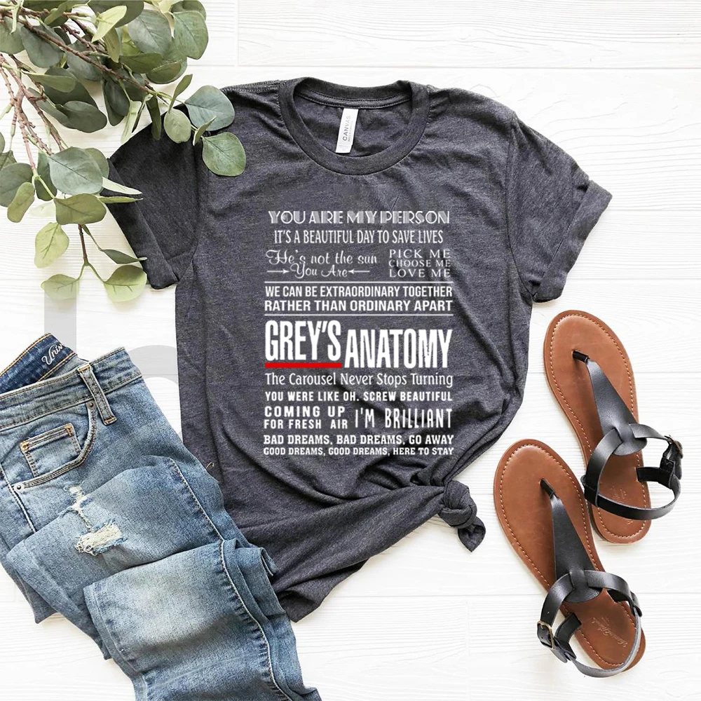 Grey's Anatomy Shirt Greys Anatomy Quotes T-shirt You Are My Person Shirt It's A Beautiful Day To Save Lives Shirt Graphic Tee