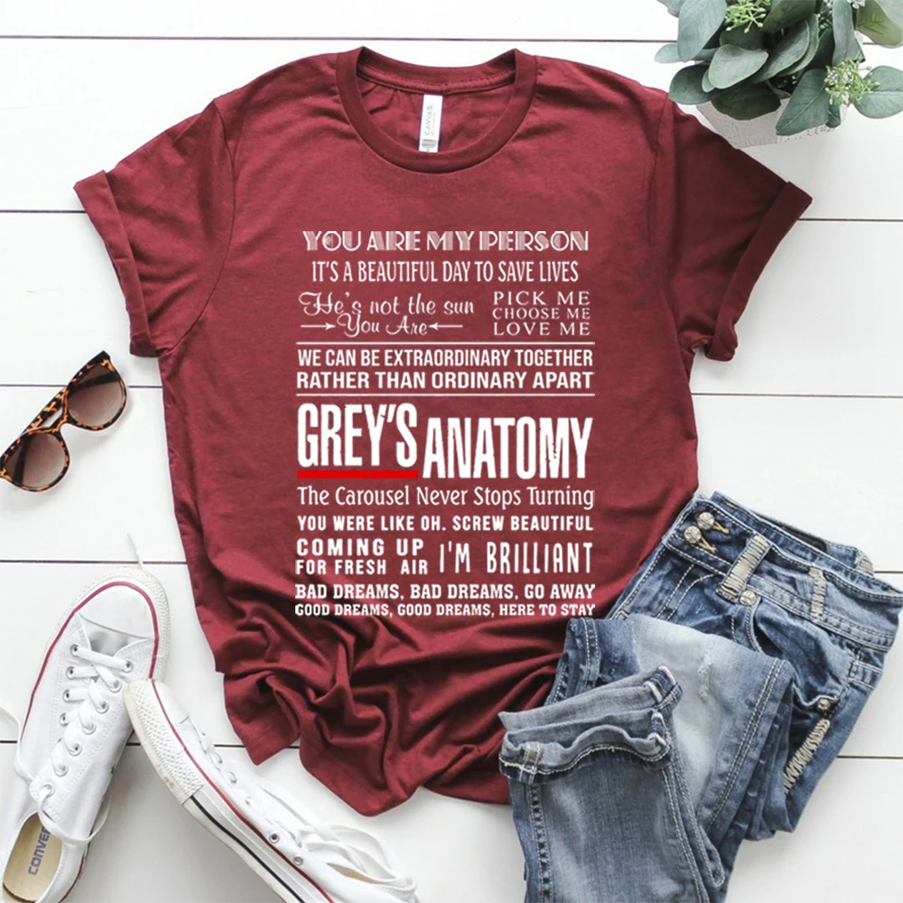 Grey's Anatomy Shirt Greys Anatomy Quotes T-shirt You Are My Person Shirt It's A Beautiful Day To Save Lives Shirt Graphic Tee