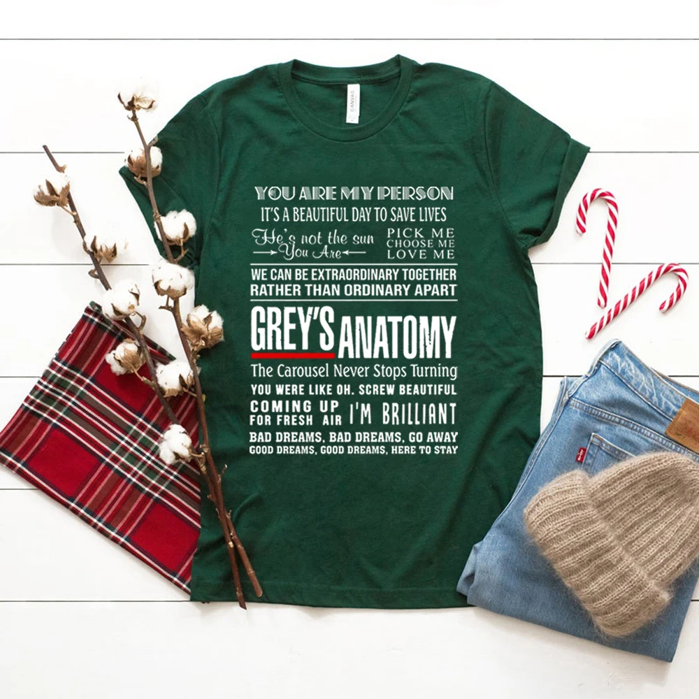 Grey's Anatomy Shirt Greys Anatomy Quotes T-shirt You Are My Person Shirt It's A Beautiful Day To Save Lives Shirt Graphic Tee