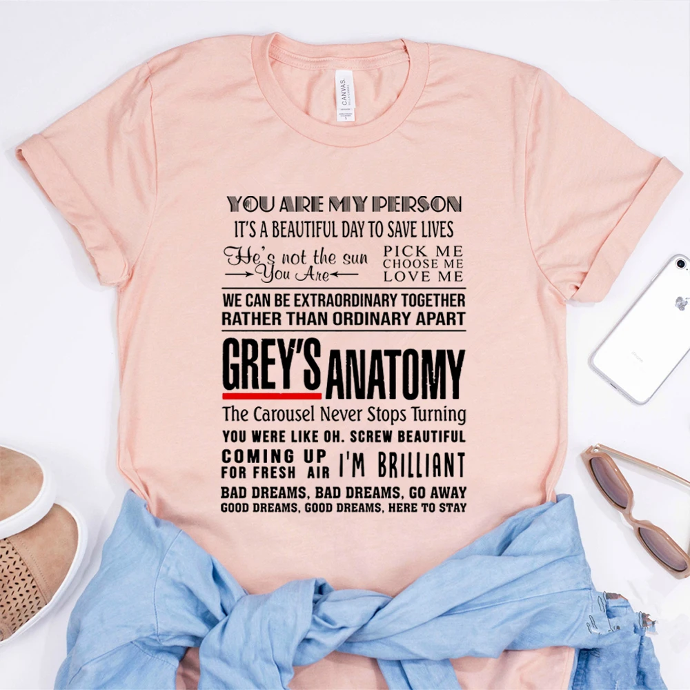 Grey's Anatomy Shirt Greys Anatomy Quotes T-shirt You Are My Person Shirt It's A Beautiful Day To Save Lives Shirt Graphic Tee