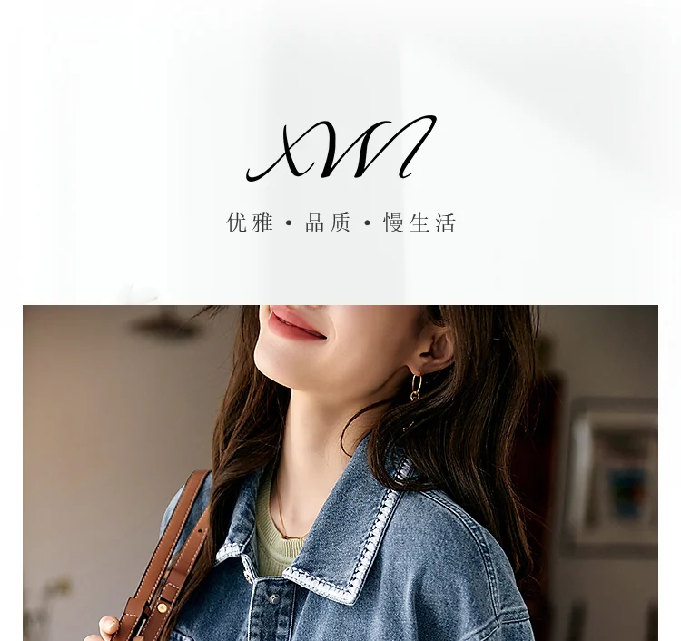 New Denim Jacket Women's Summer Fashion Outerwear Webbing Casual Basic Coat Female Bomber Coats Motorcycle Jacket Top Blue 3XL