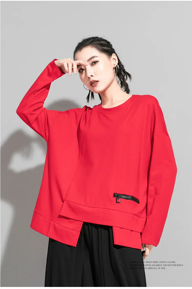 Amax luluE 2025 Spring Korean Women Fashion Tops Loose Tee Shirts Ladies Classic Vintage Casual O Neck Solid Punk Cotton Clothes