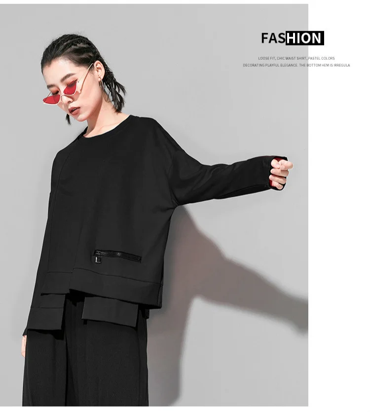Amax luluE 2025 Spring Korean Women Fashion Tops Loose Tee Shirts Ladies Classic Vintage Casual O Neck Solid Punk Cotton Clothes
