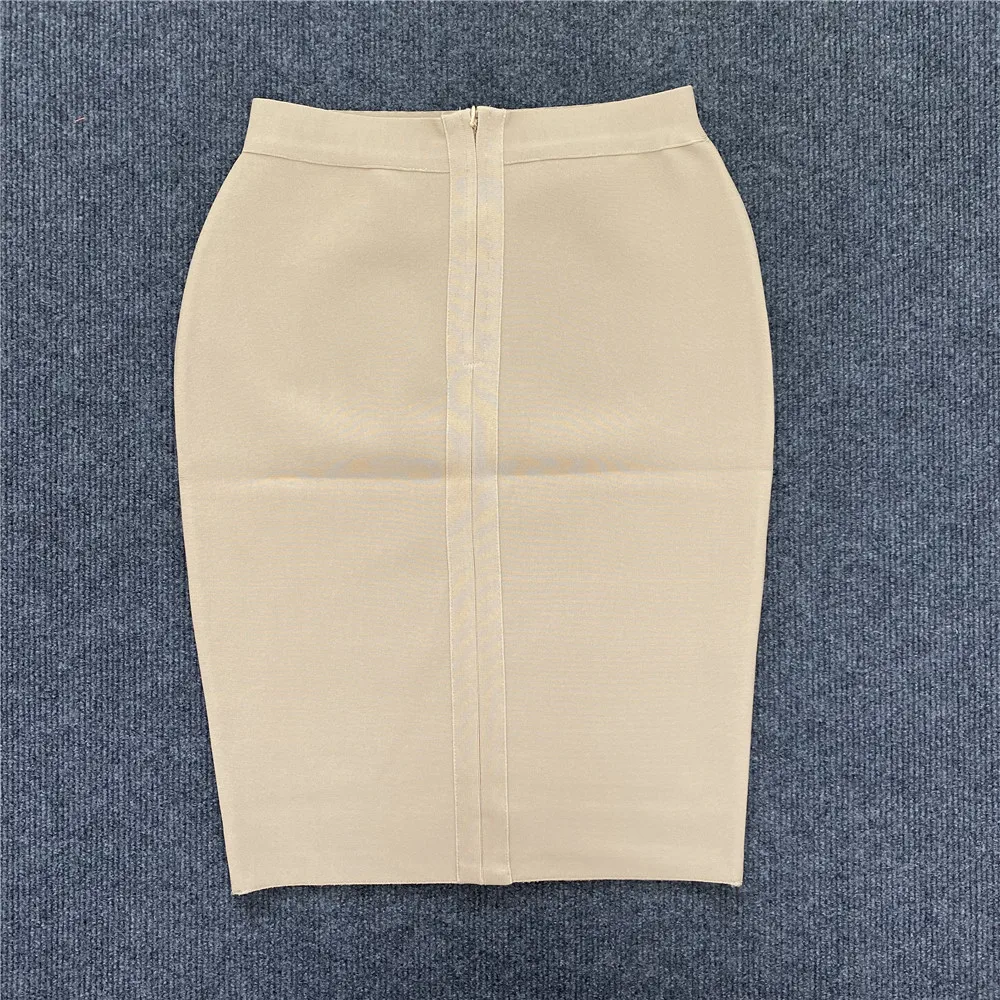 Women Elegant Bandage Skirts Sexy Club Party High Waist Skirts Ladies Bodycon Pencil Skirt