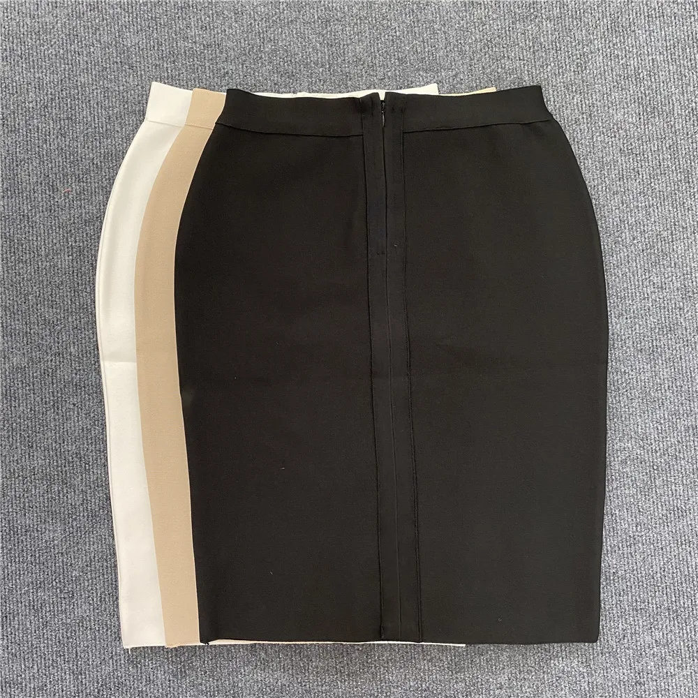 Women Elegant Bandage Skirts Sexy Club Party High Waist Skirts Ladies Bodycon Pencil Skirt