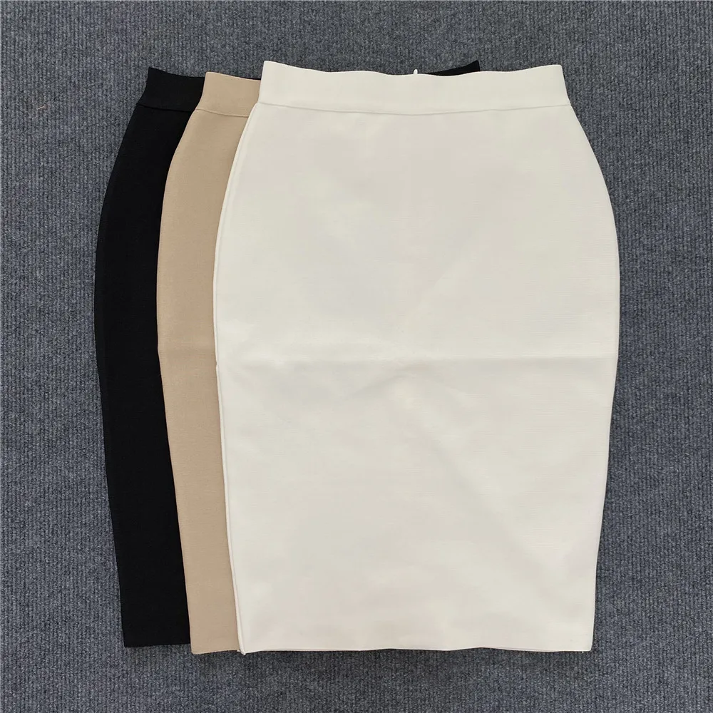 Women Elegant Bandage Skirts Sexy Club Party High Waist Skirts Ladies Bodycon Pencil Skirt