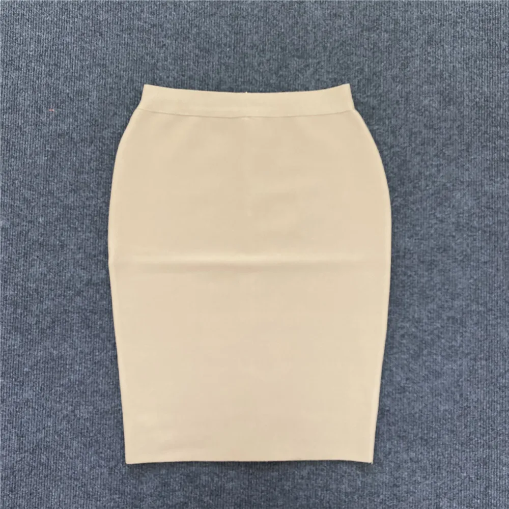 Women Elegant Bandage Skirts Sexy Club Party High Waist Skirts Ladies Bodycon Pencil Skirt